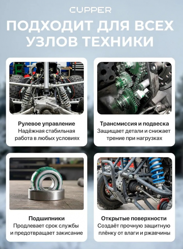 Смазка CUPPER ATV+Snowmobile (385 гр)