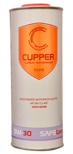 Масло моторное Cupper SAFELine 5W30 (синтетическое VHVI + 15% ESTER) 1л